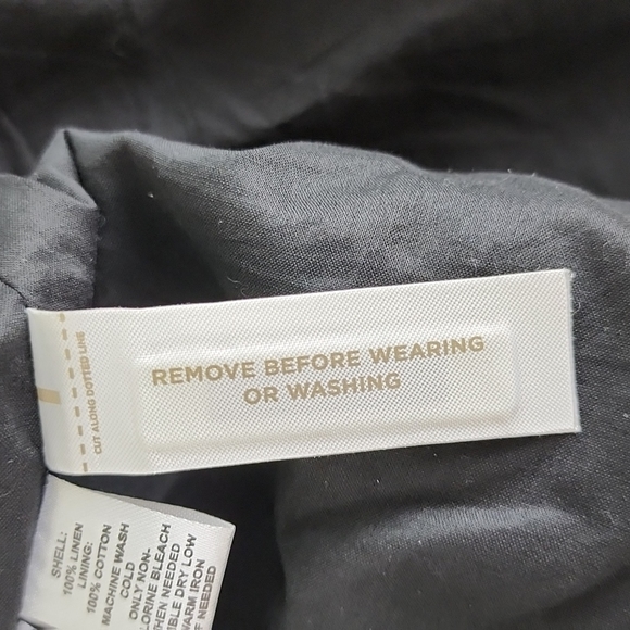 Loft 100% linen black halter dress fully lined kick pleat Size 14 - Picture 9 of 10